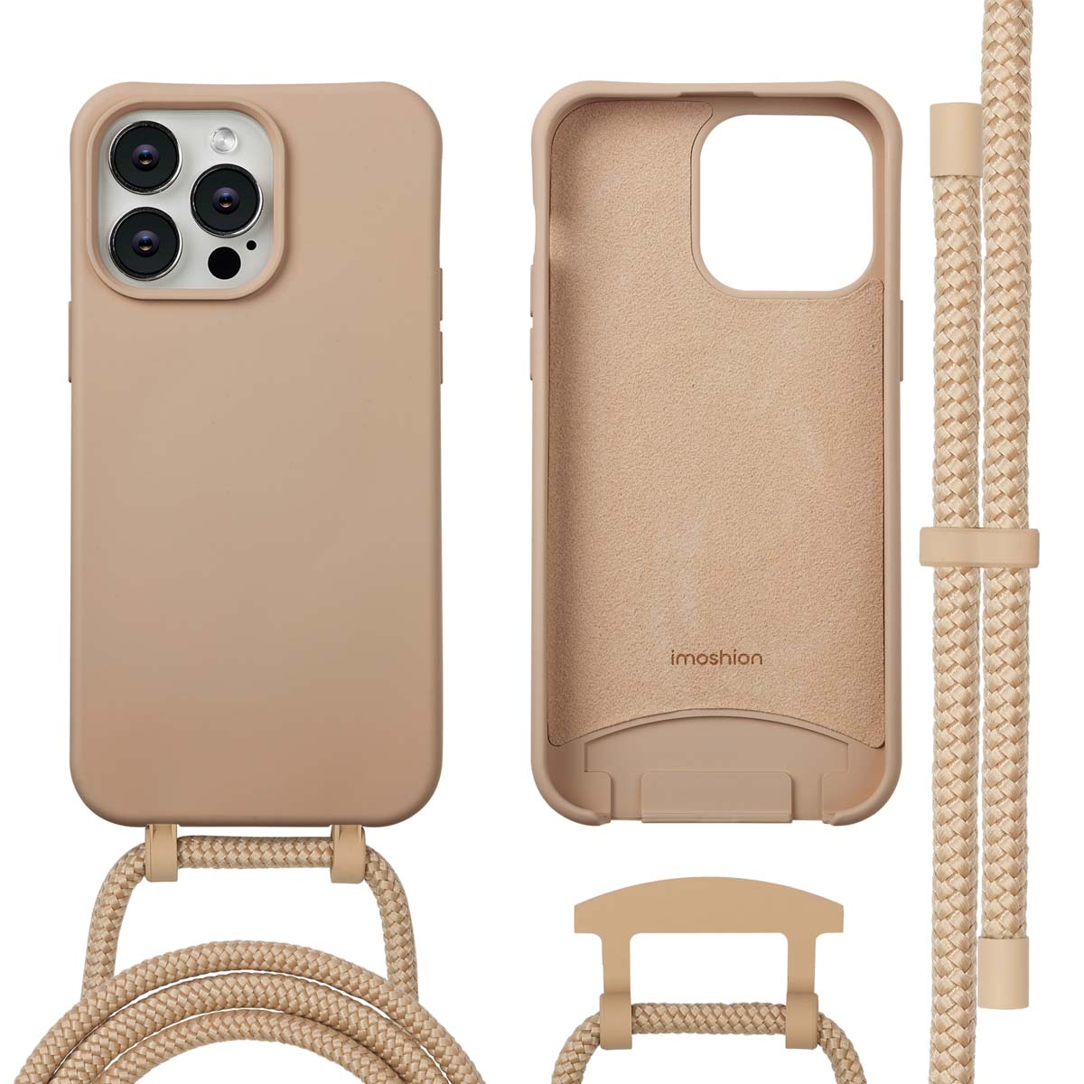 imoshion Color Backcover mit abnehmbarem Handykette und MagSafe für das Apple iPhone 14 Pro Max - Nude