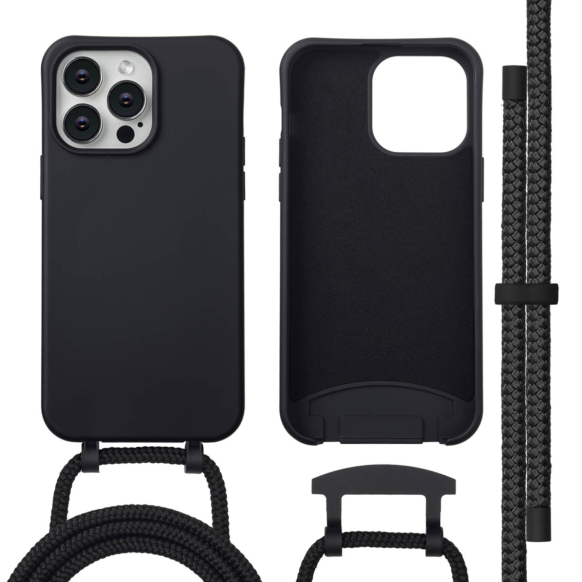 imoshion Color Backcover mit abnehmbarem Handykette und MagSafe für das Apple iPhone 14 Pro Max - Schwarz