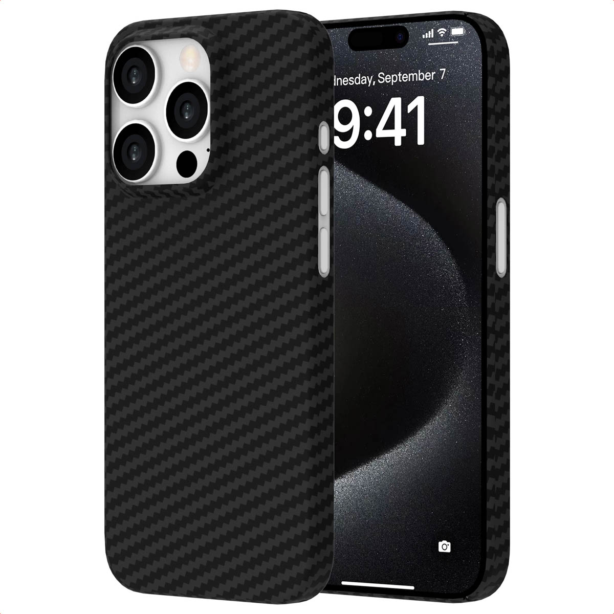 Accezz MagSafe Kevlar® Hülle für das Apple iPhone 15 Pro Max - Schwarz