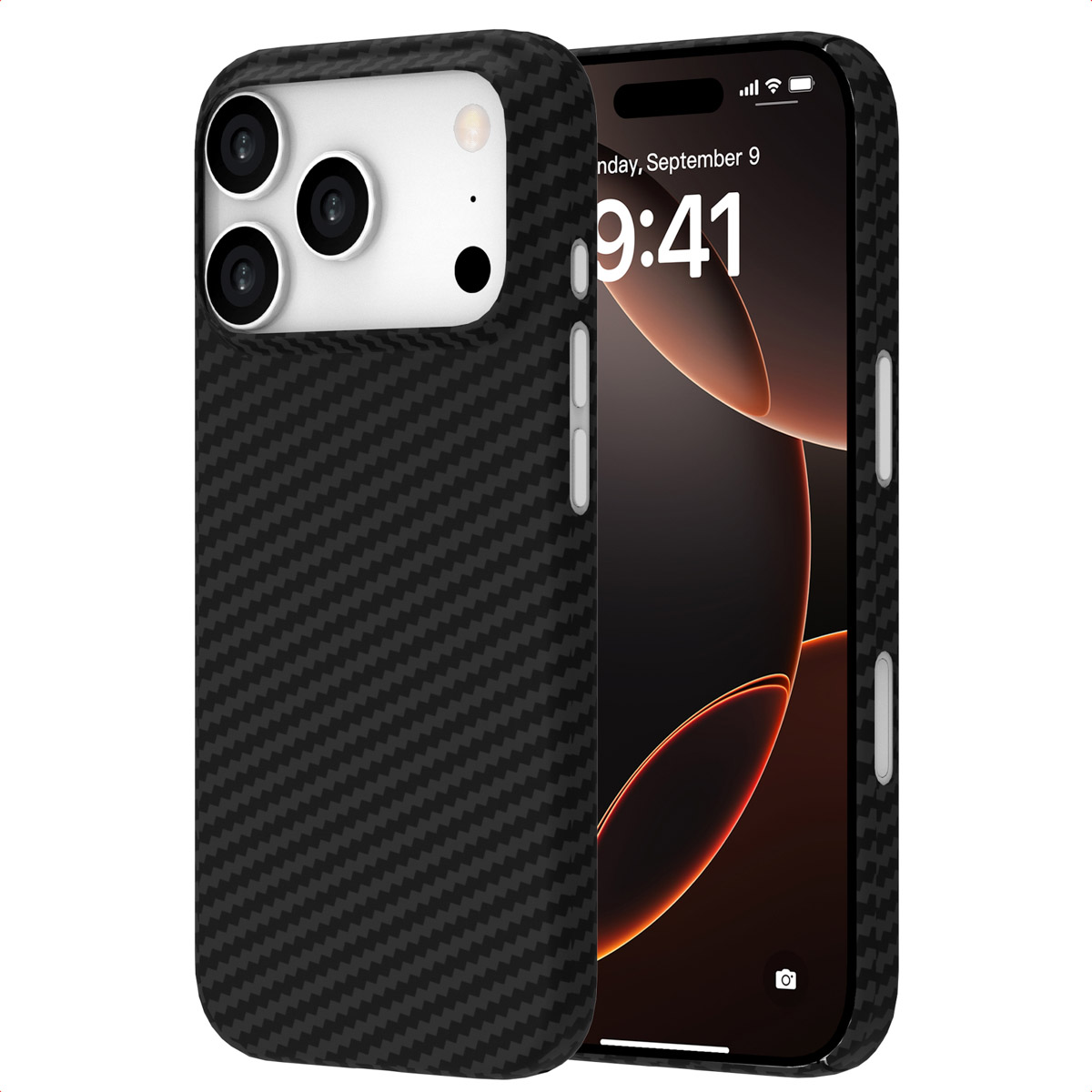 Accezz MagSafe Kevlar® Hülle für das Apple iPhone 17 Pro - Schwarz