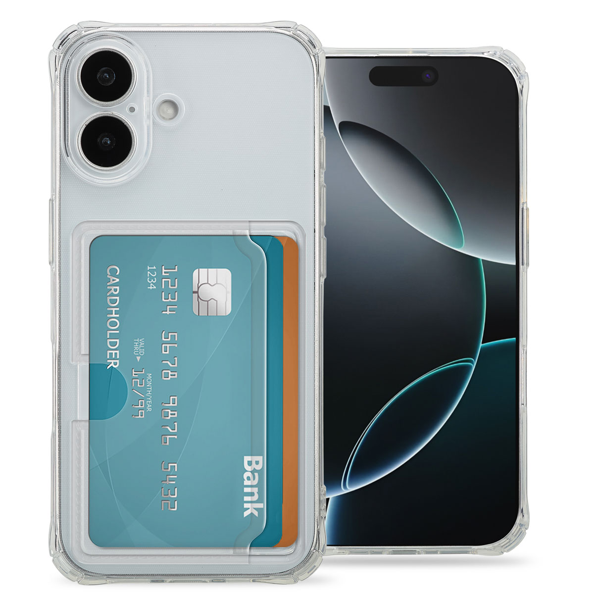 imoshion Soft Case Back Cover mit Kartenhalter für das Apple iPhone 17 - Transparent