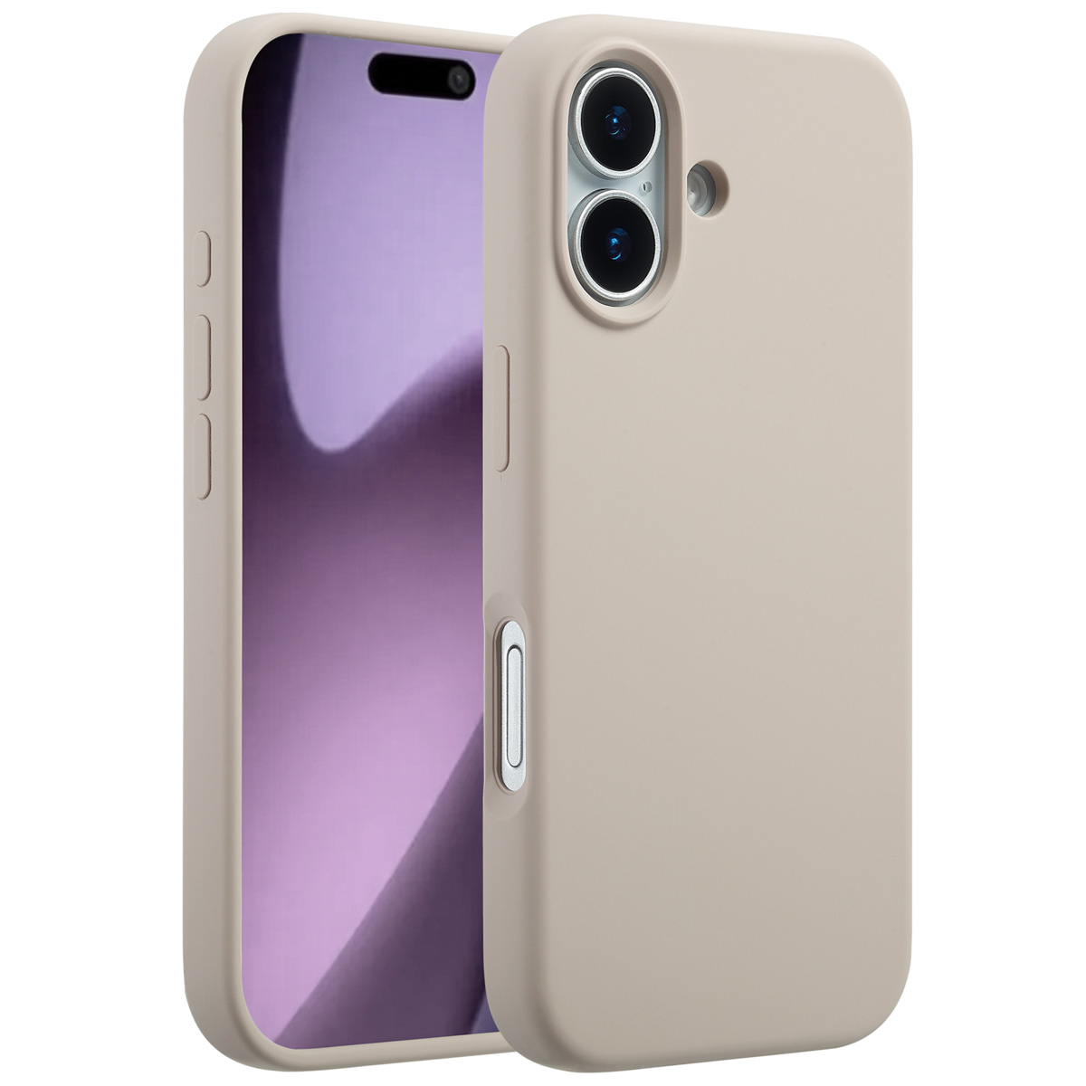 Accezz Liquid Silikoncase mit MagSafe für das Apple iPhone 17 - Stone
