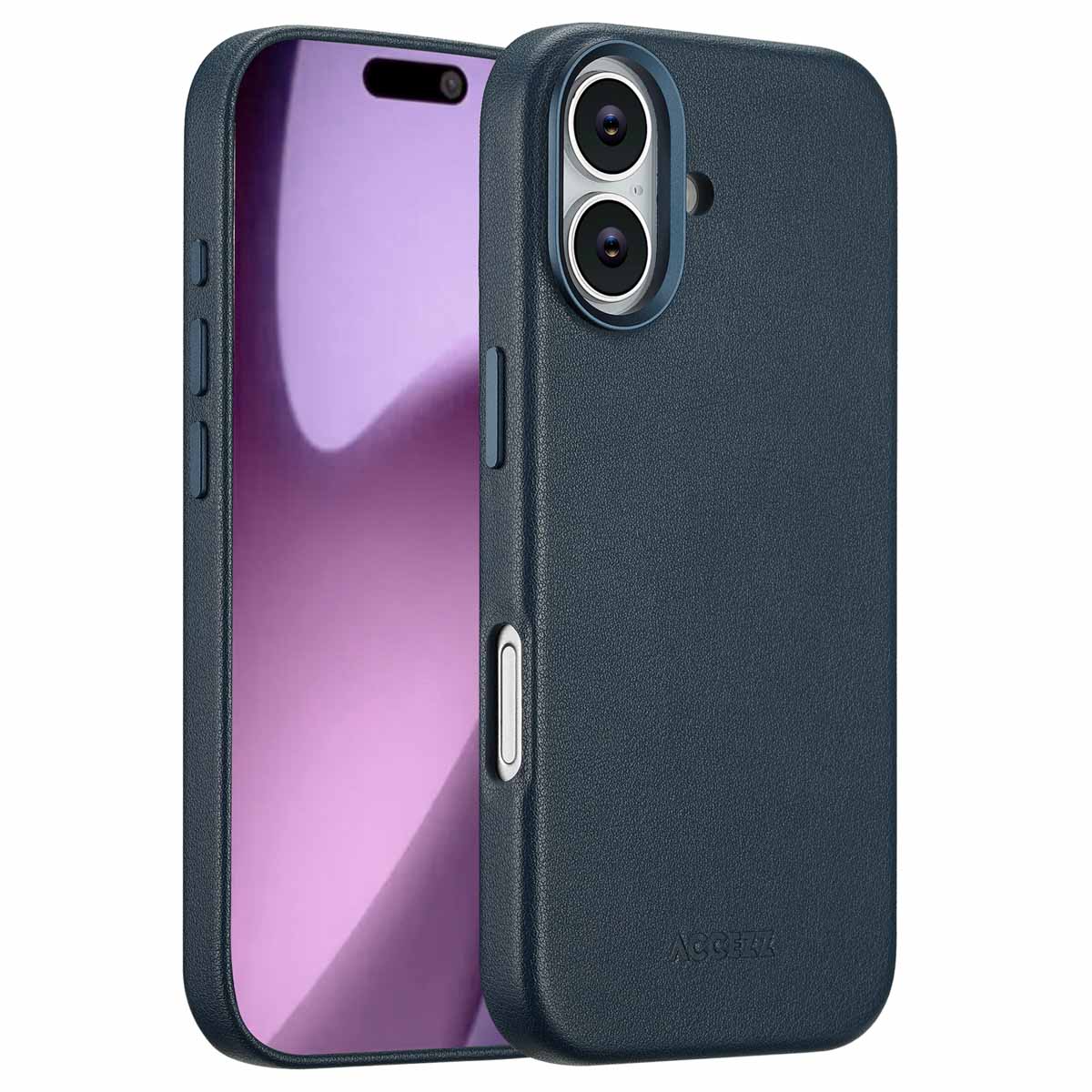 Accezz MagSafe Leather Backcover für das Apple iPhone 17 - Nightfall Blue