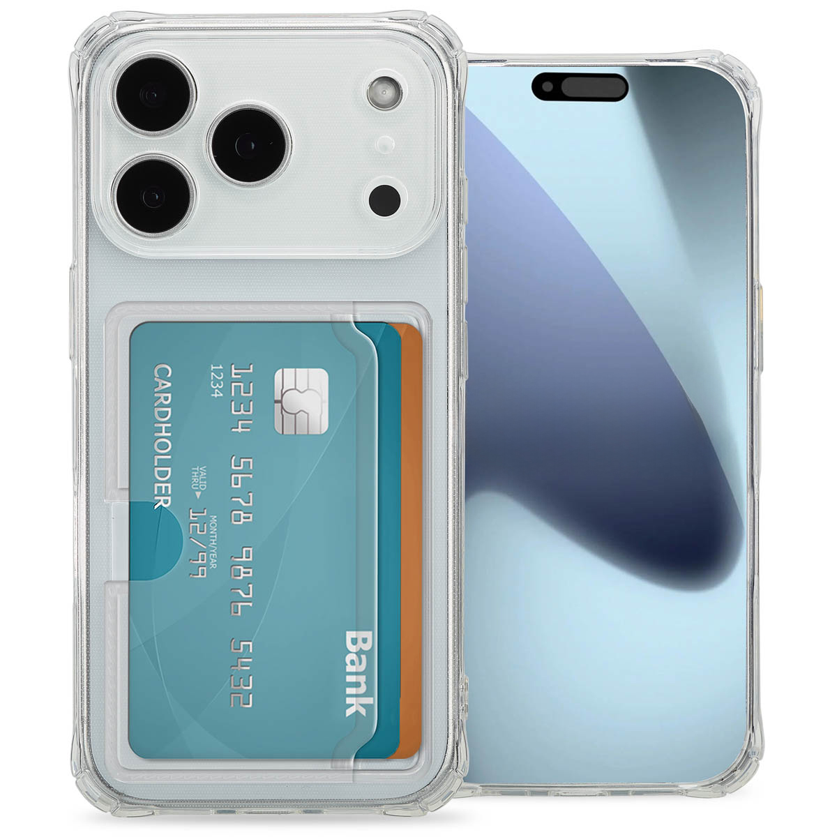 imoshion Soft Case Back Cover mit Kartenhalter für das Apple iPhone 17 Pro - Transparent