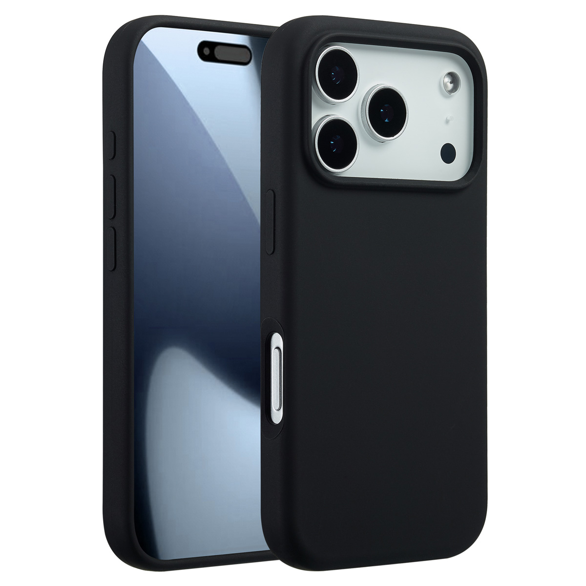 Accezz Liquid Silikoncase mit MagSafe für das Apple iPhone 17 Pro - Schwarz