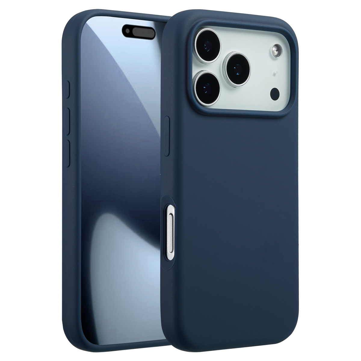 Accezz Liquid Silikoncase mit MagSafe für das Apple iPhone 17 Pro - Dunkelblau