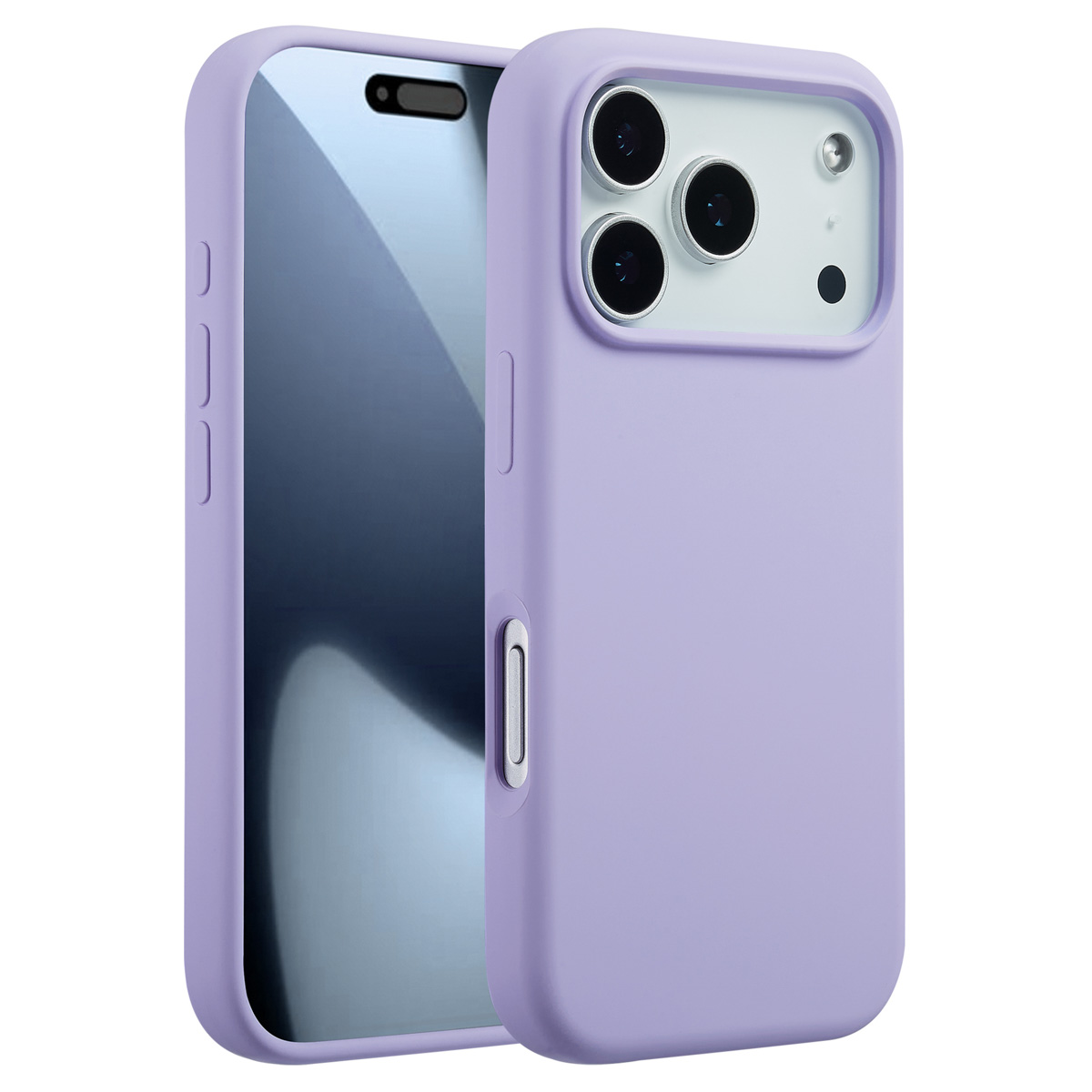 Accezz Liquid Silikoncase mit MagSafe für das Apple iPhone 17 Pro - Lavender Gray