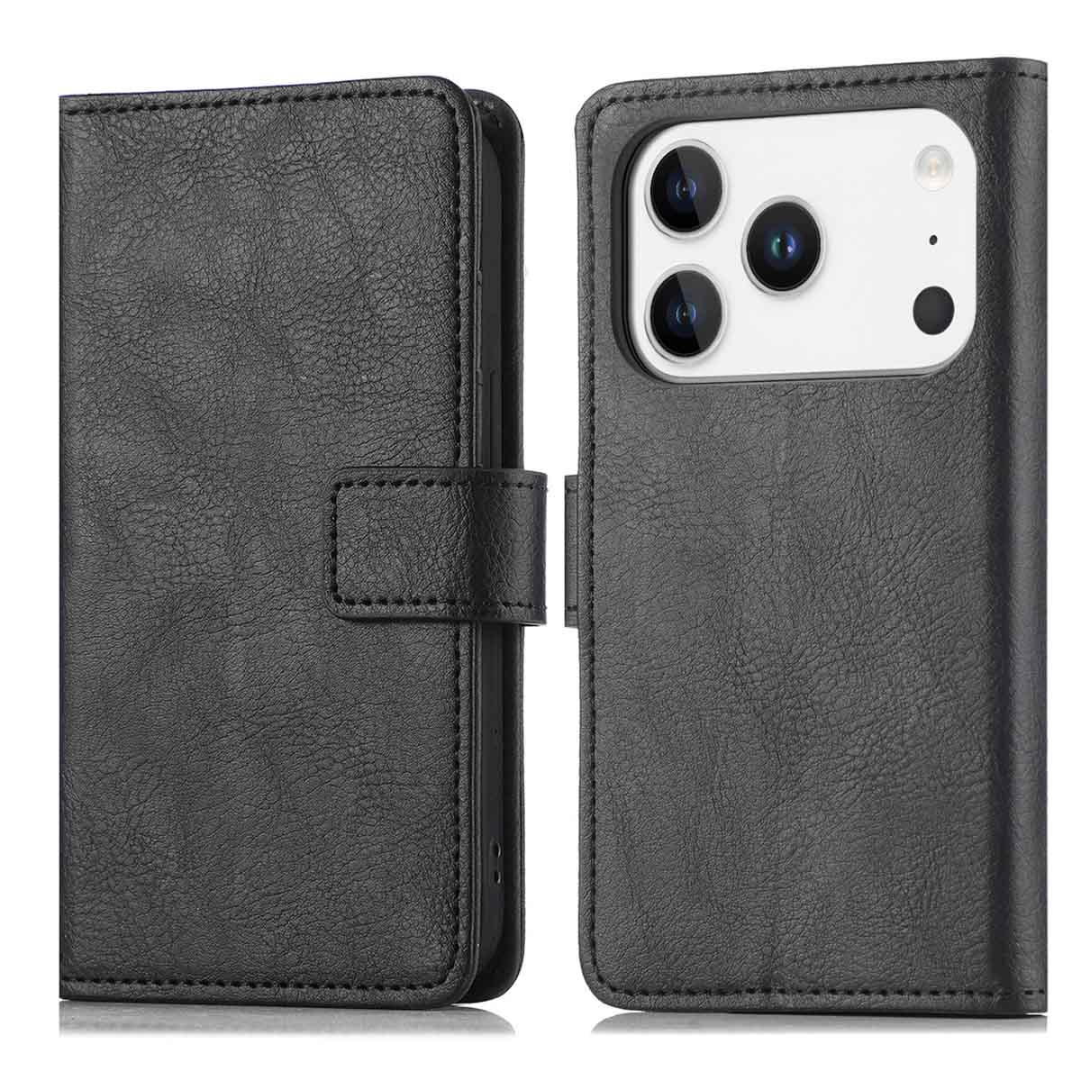 imoshion Luxuriöse Klapphülle für das Apple iPhone 17 Pro - Schwarz