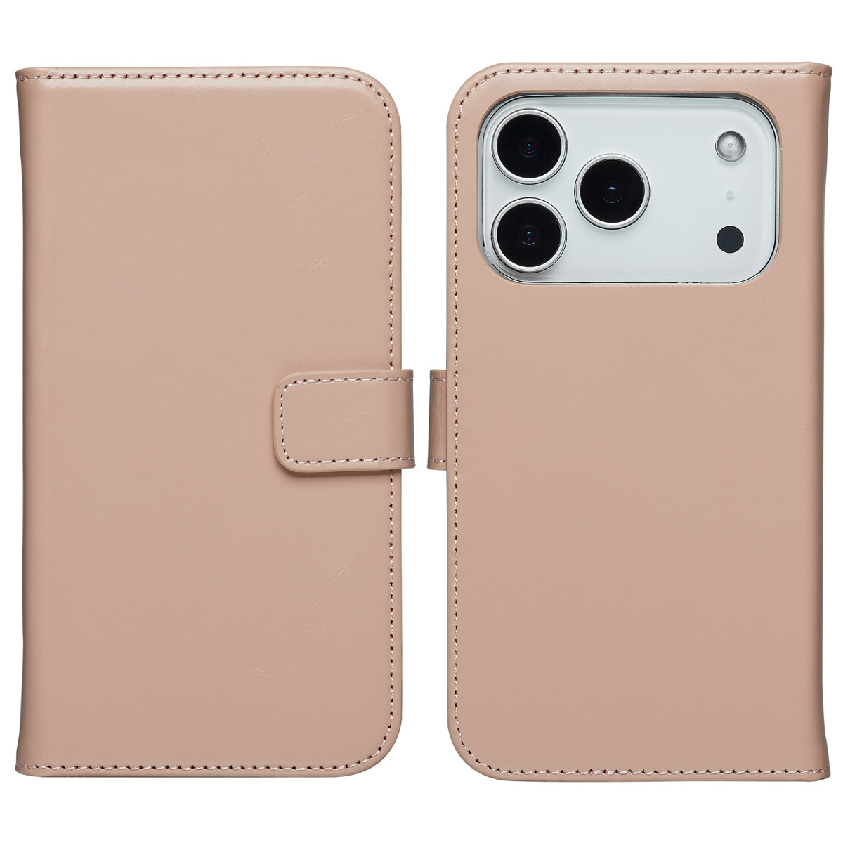 Selencia Echtleder Klapphülle für das Apple iPhone 17 Pro - Dusty Pink
