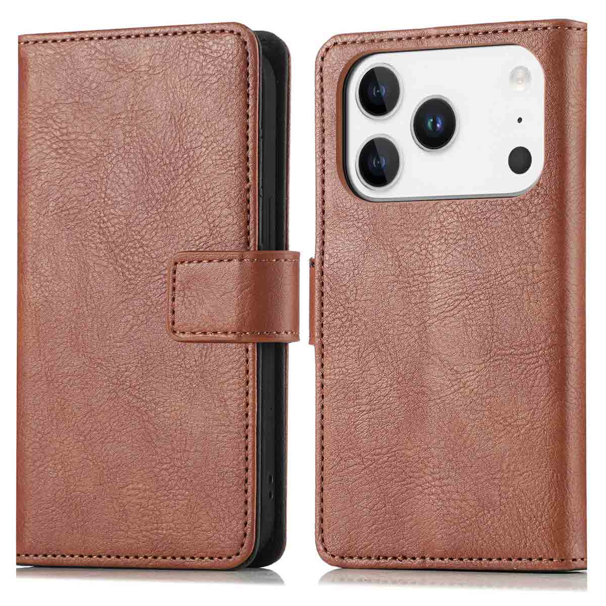 imoshion Luxuriöse Klapphülle für das Apple iPhone 17 Pro Max - Braun