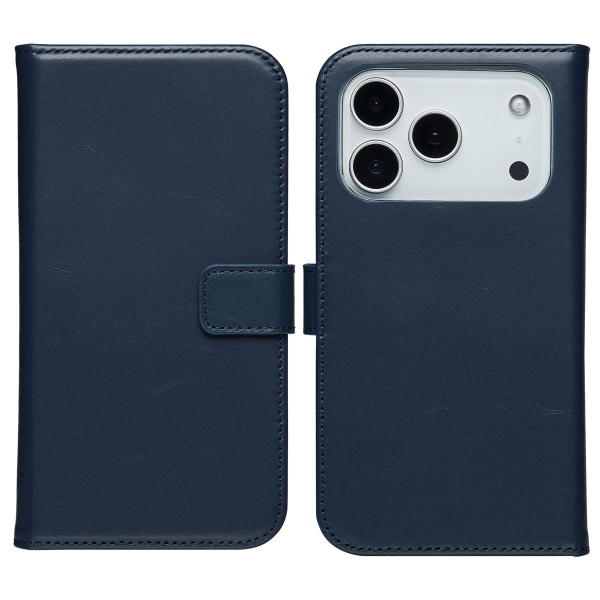 Selencia Echtleder Klapphülle für das Apple iPhone 17 Pro Max - Blau