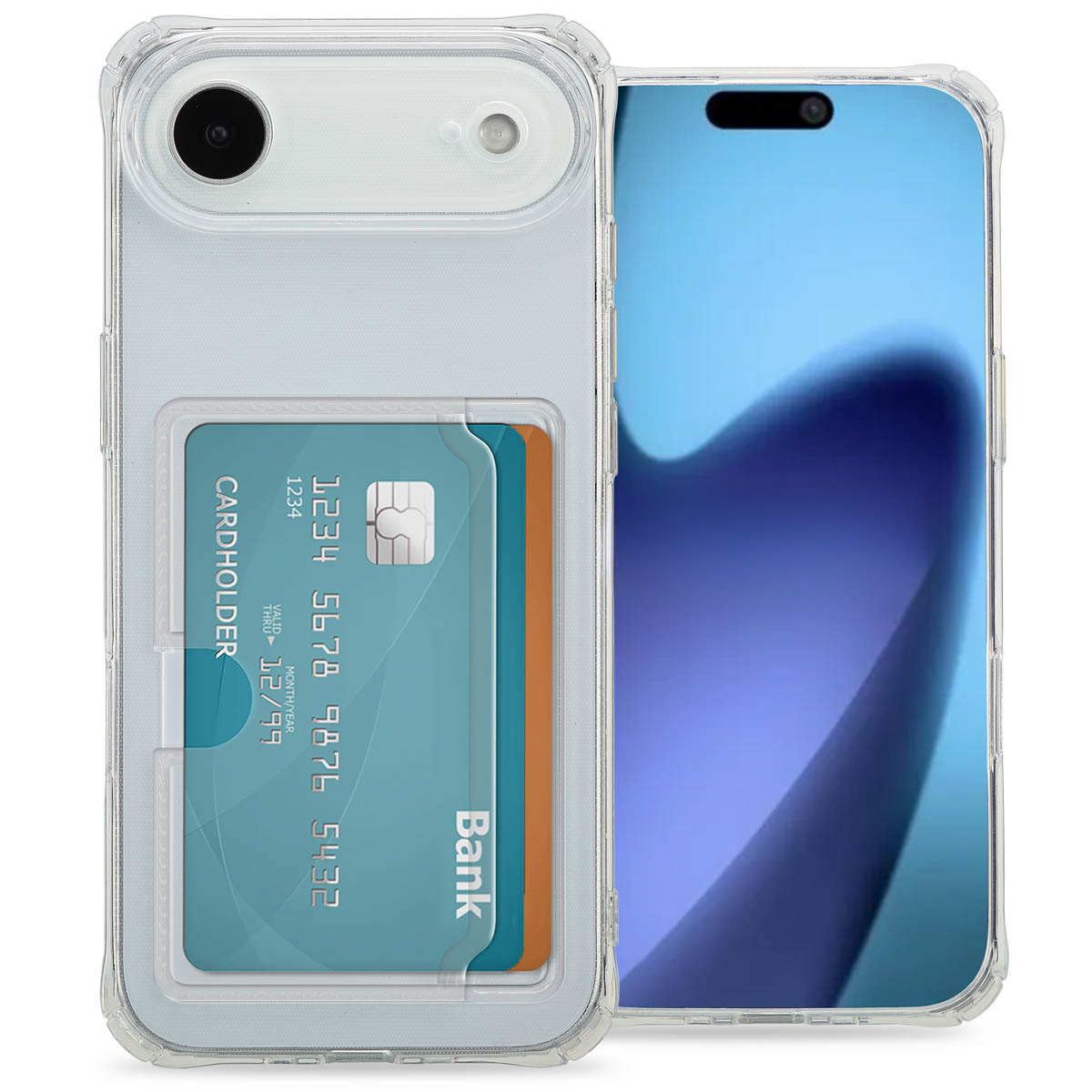 imoshion Soft Case Back Cover mit Kartenhalter für das Apple iPhone Air - Transparent