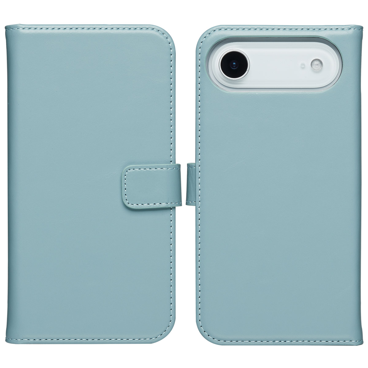 Selencia Echtleder Klapphülle für das Apple iPhone Air - Air Blue