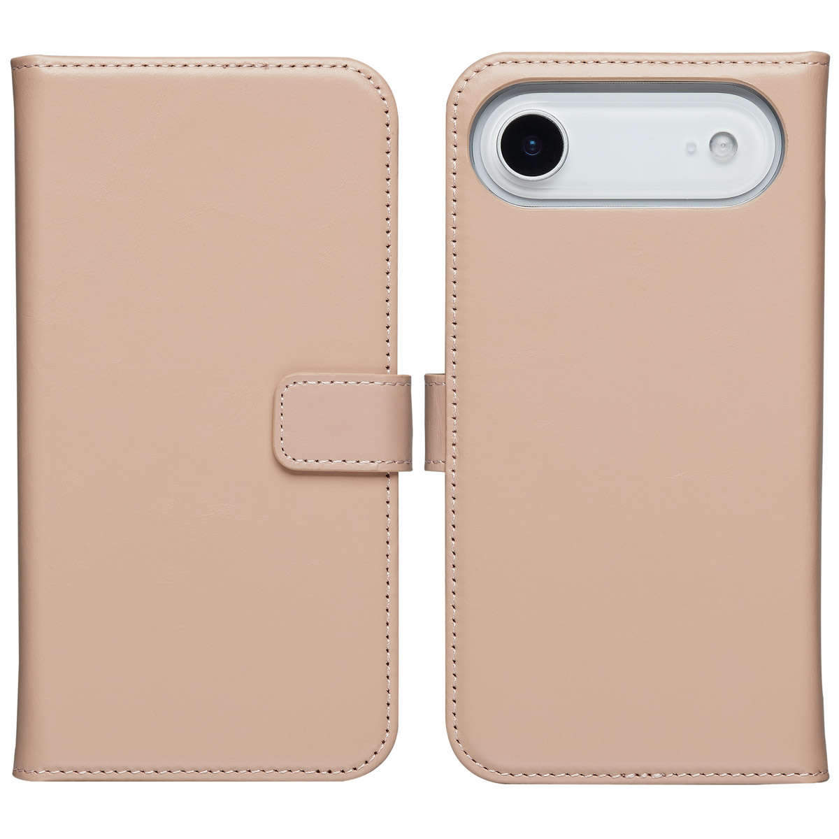 Selencia Echtleder Klapphülle für das Apple iPhone Air - Dusty Pink