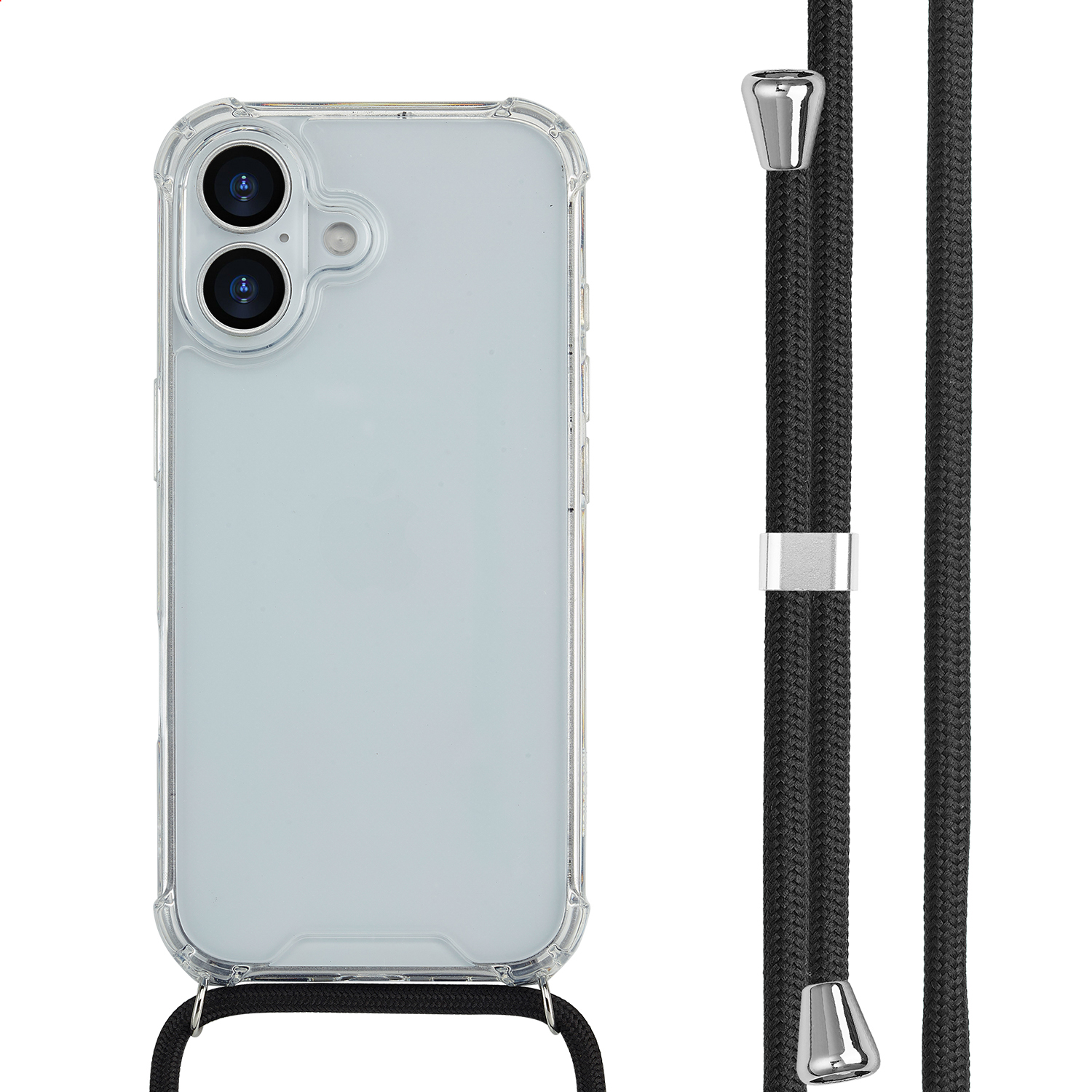 imoshion Transparentes Backcover mit Band für das Apple iPhone 17 - Schwarz