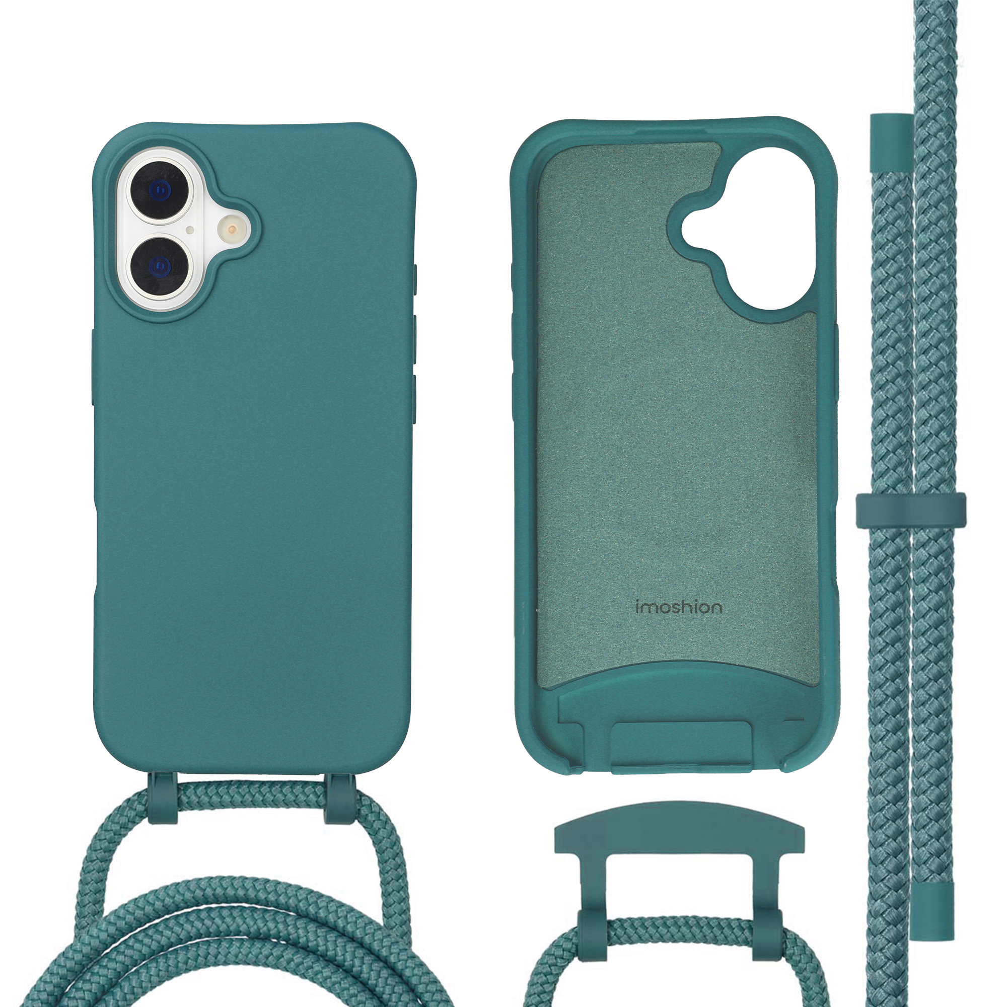 imoshion Color Backcover mit abnehmbarem Handykette und MagSafe für das Apple iPhone 17 - Dunkelgrün