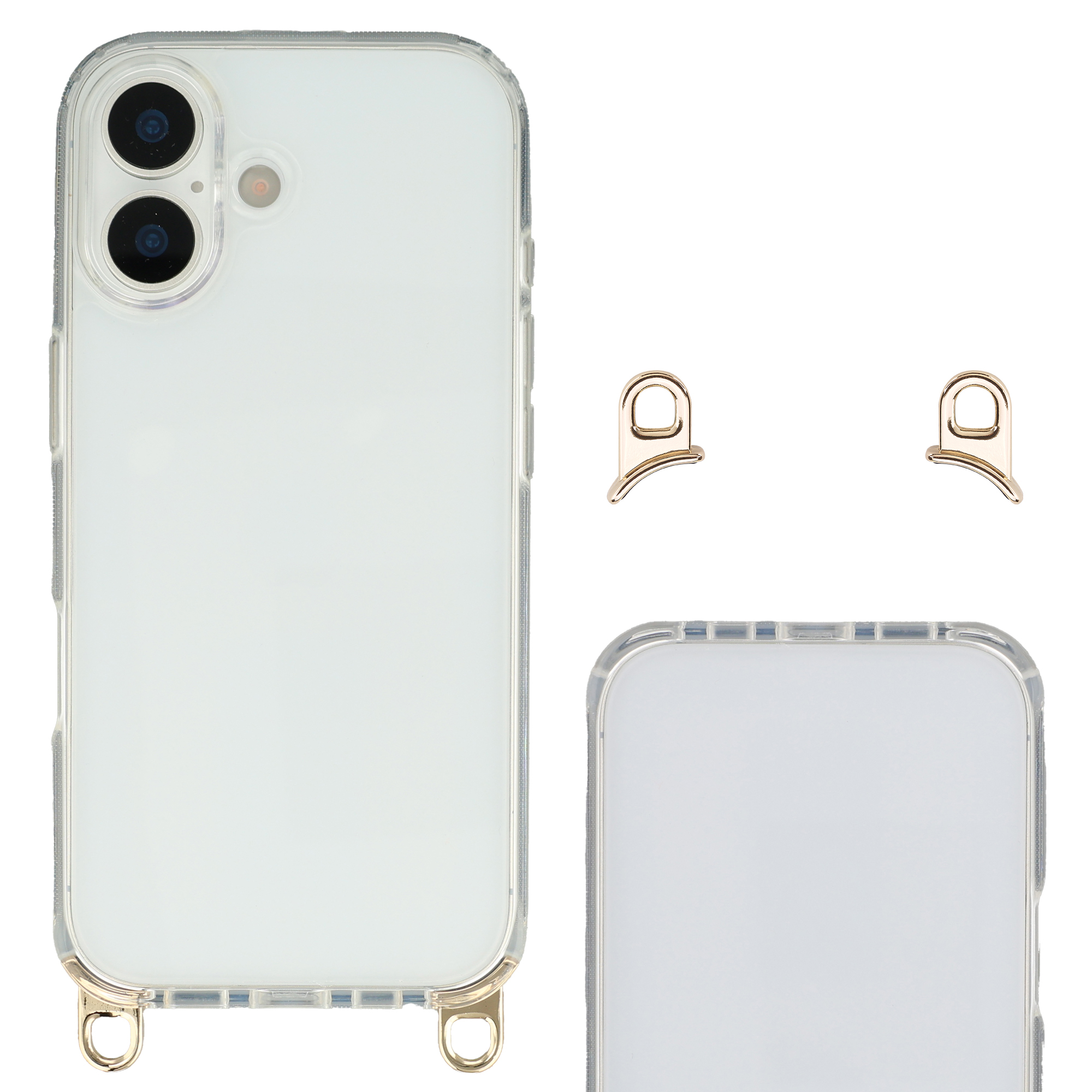 Selencia Backcover mit abnehmbaren Haken für das Apple iPhone 17 - Transparent