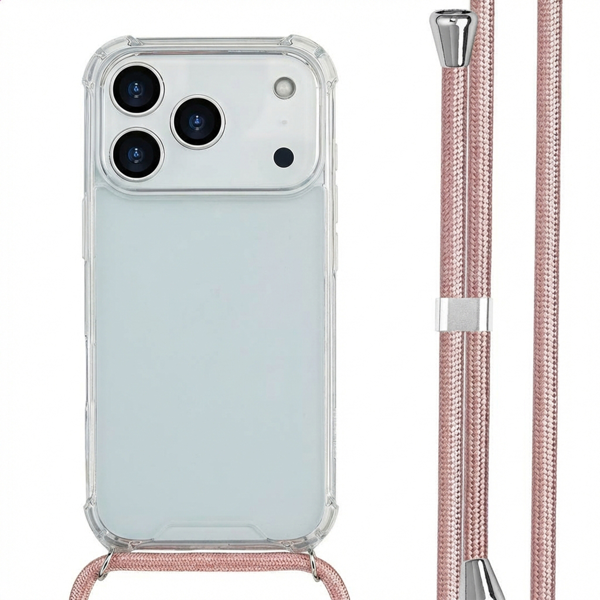 imoshion Transparentes Backcover mit Band für das Apple iPhone 17 Pro - Rosé gold