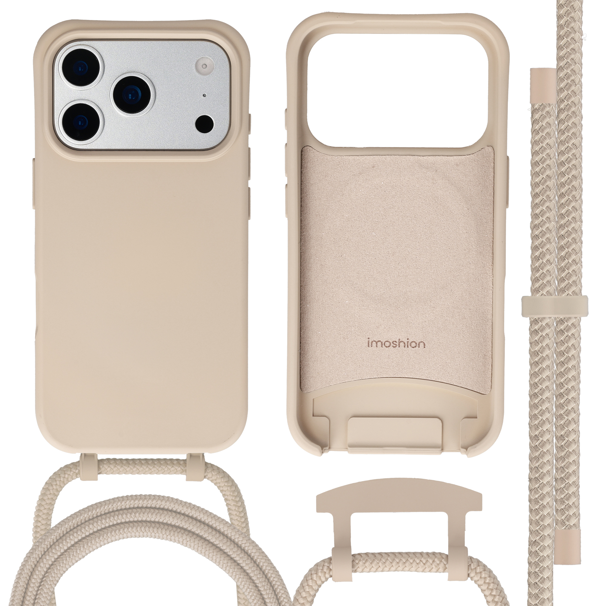 imoshion Color Backcover mit abnehmbarem Handykette und MagSafe für das Apple iPhone 17 Pro Max - Nude