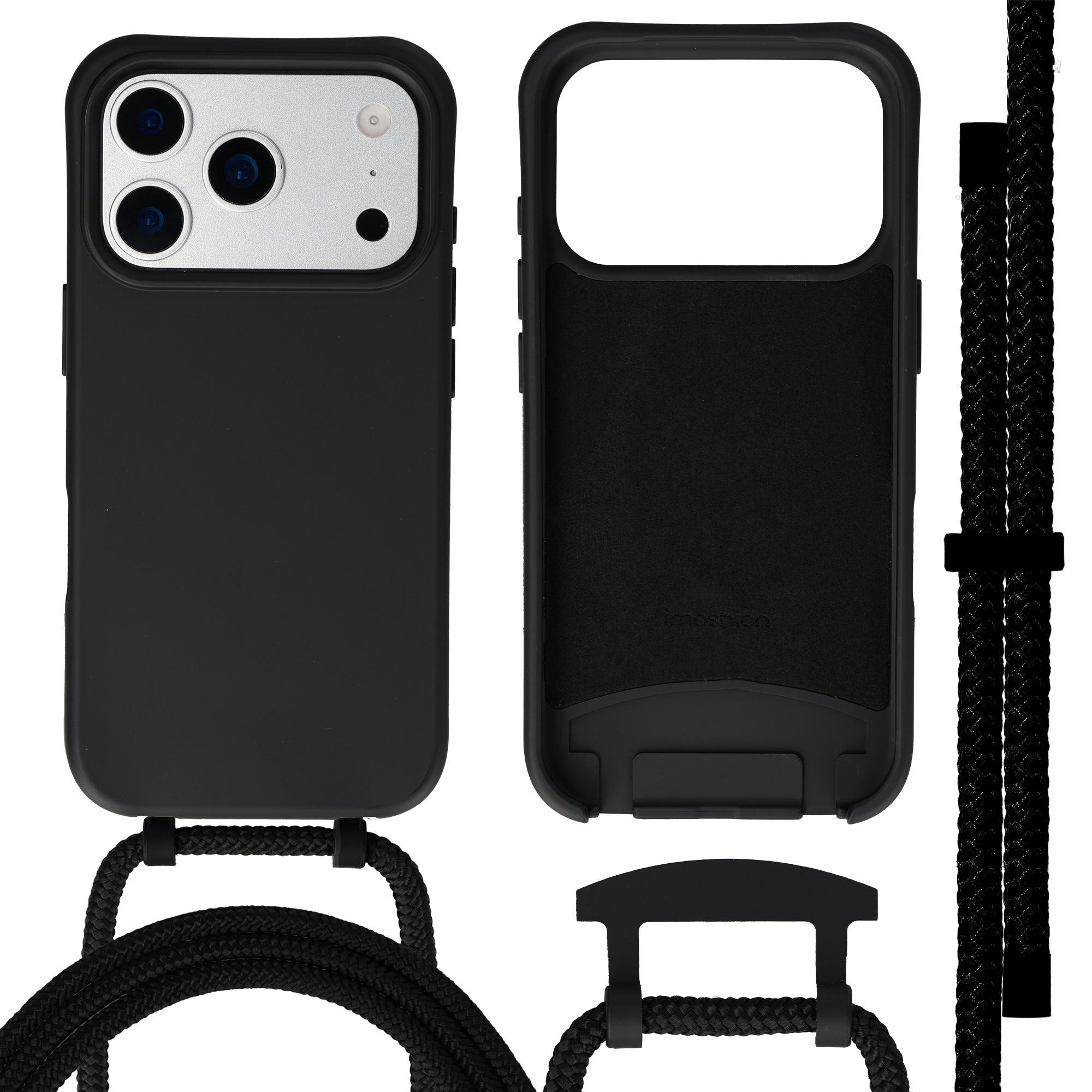 imoshion Color Backcover mit abnehmbarem Handykette und MagSafe für das Apple iPhone 17 Pro Max - Schwarz