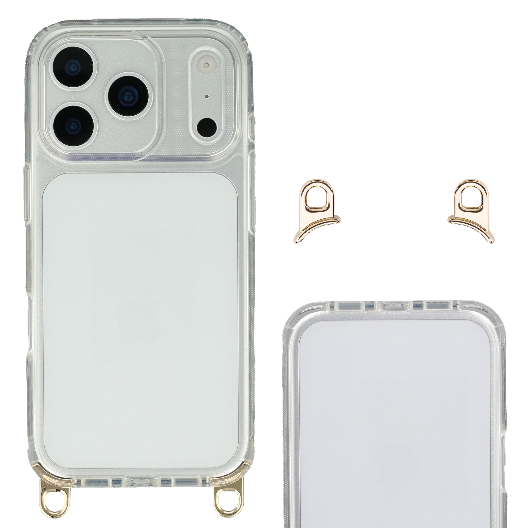 Selencia Backcover mit abnehmbaren Haken für das Apple iPhone 17 Pro Max - Transparent