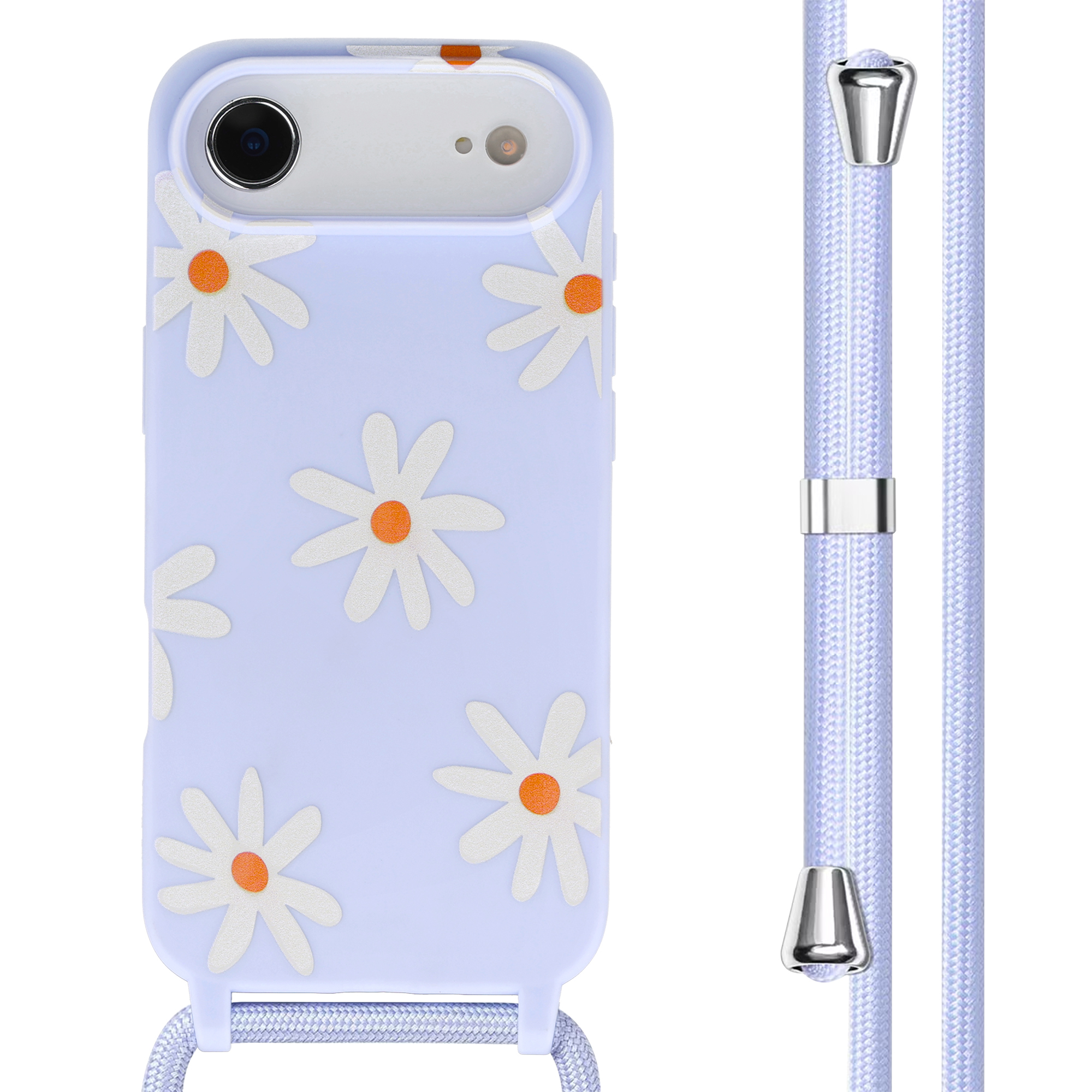 imoshion SilikonHülle design mit Band für das Apple iPhone Air - Lila Flower Distance