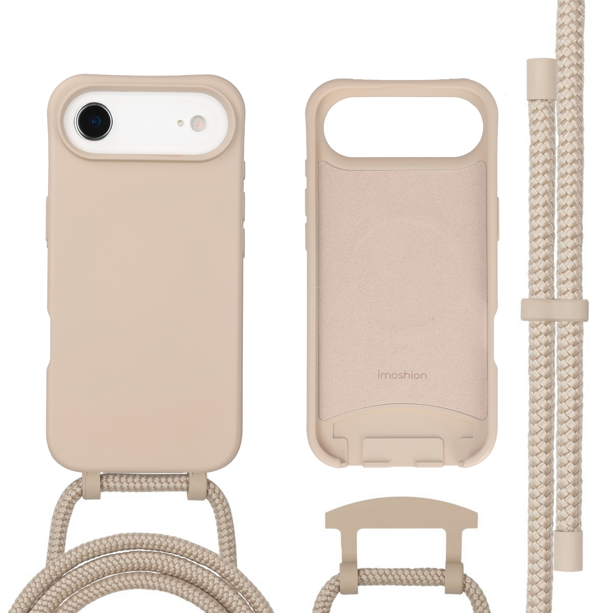 imoshion Color Backcover mit abnehmbarem Handykette und MagSafe für das Apple iPhone Air - Nude