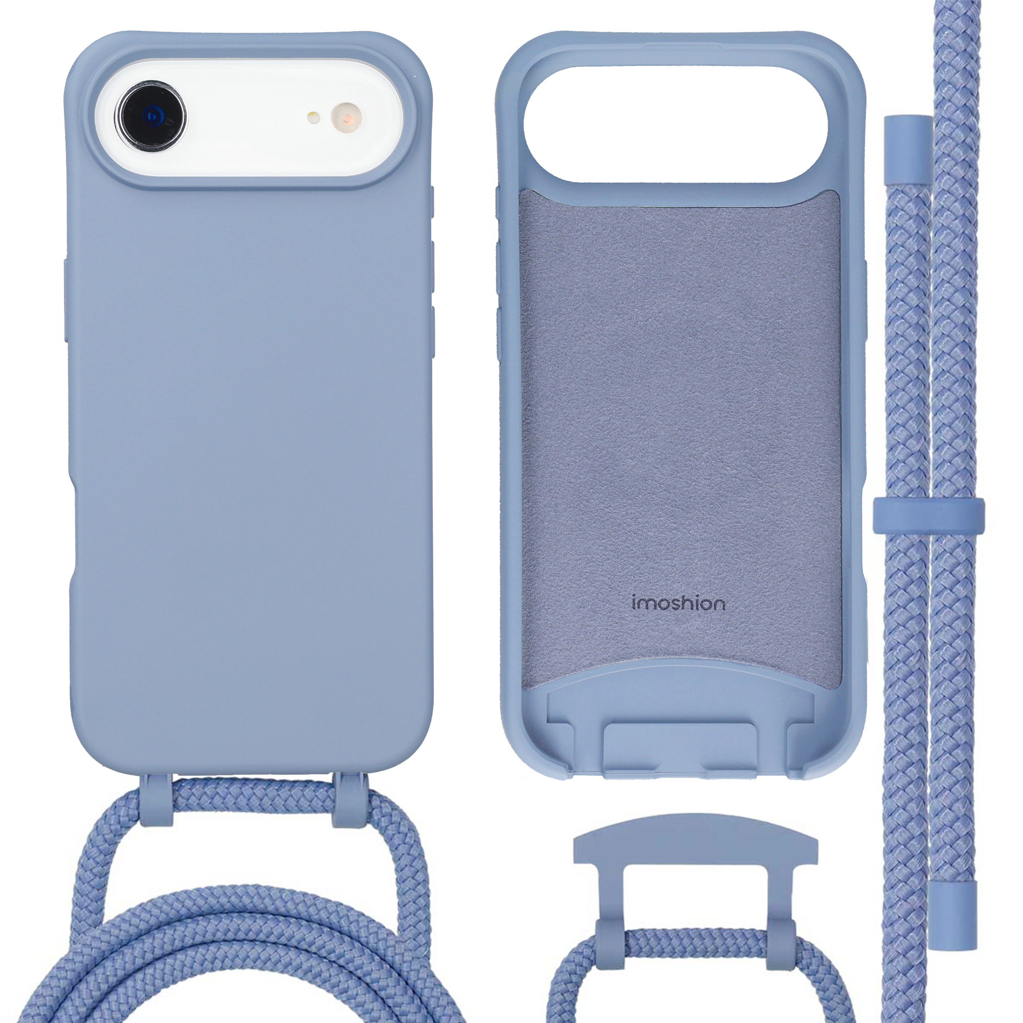 imoshion Color Backcover mit abnehmbarem Handykette und MagSafe für das Apple iPhone Air - Ash Blue