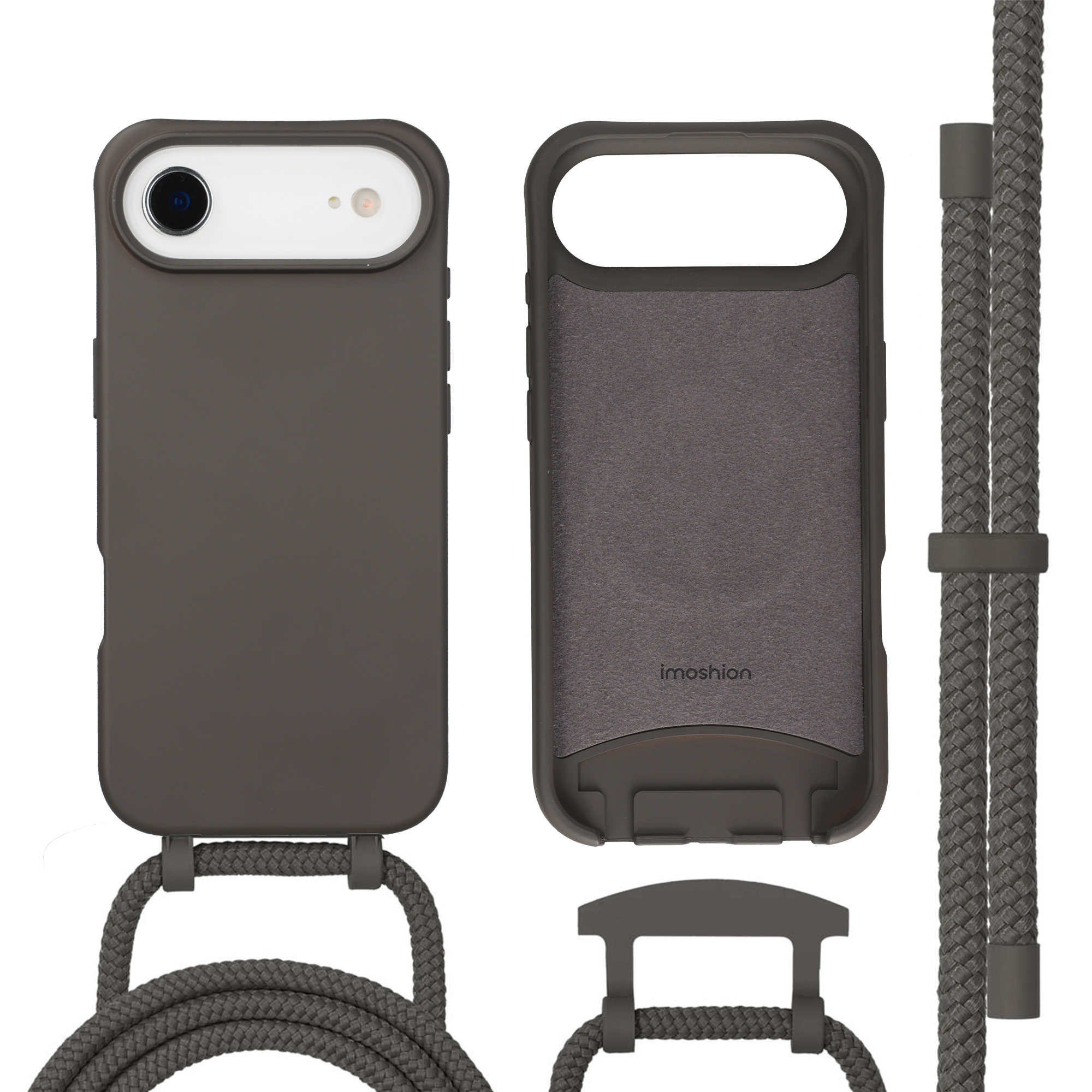 imoshion Color Backcover mit abnehmbarem Handykette und MagSafe für das Apple iPhone Air - Black Coffee