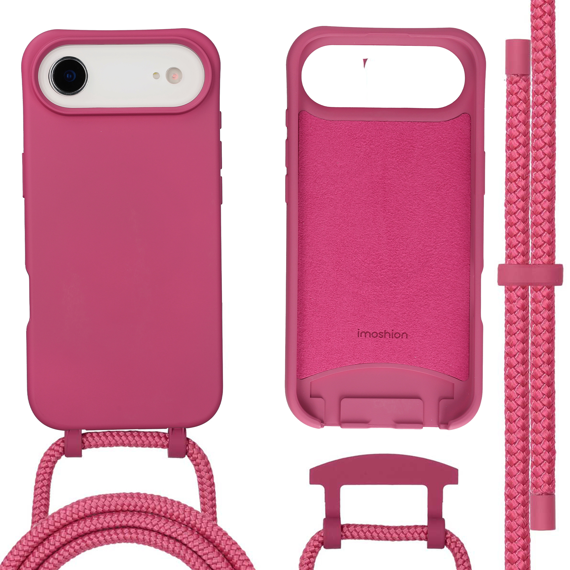 imoshion Color Backcover mit abnehmbarem Handykette und MagSafe für das Apple iPhone Air - Raspberry