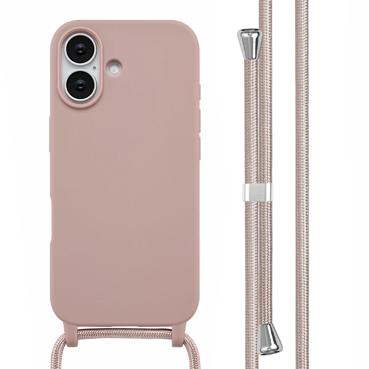 imoshion SilikonHülle mit Band für das Apple iPhone 17 - Sand Pink