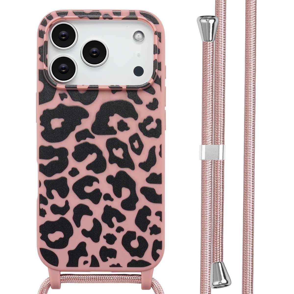 imoshion SilikonHülle design mit Band für das Apple iPhone 17 Pro - Animal Pink