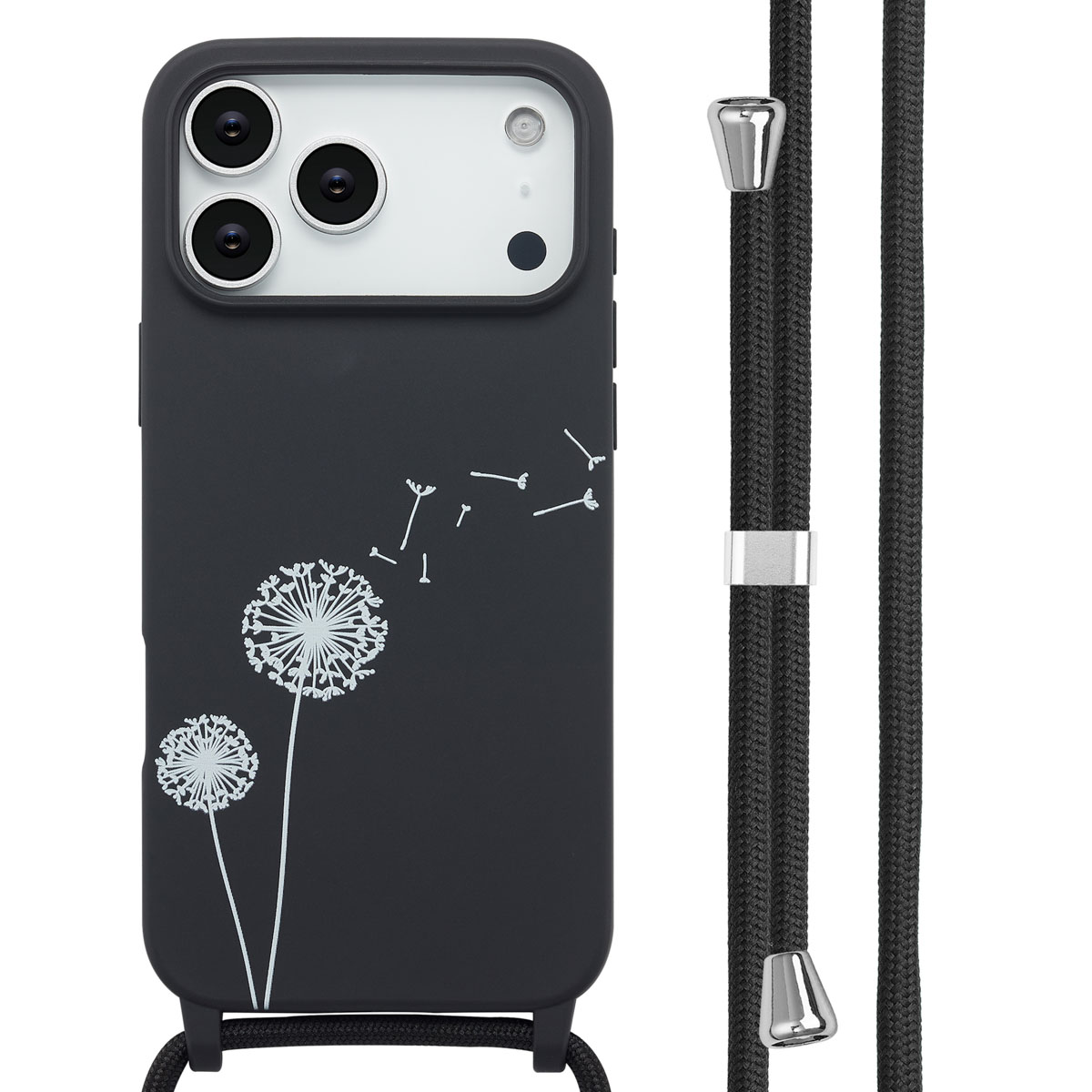imoshion SilikonHülle design mit Band für das Apple iPhone 17 Pro Max - Dandelion Black