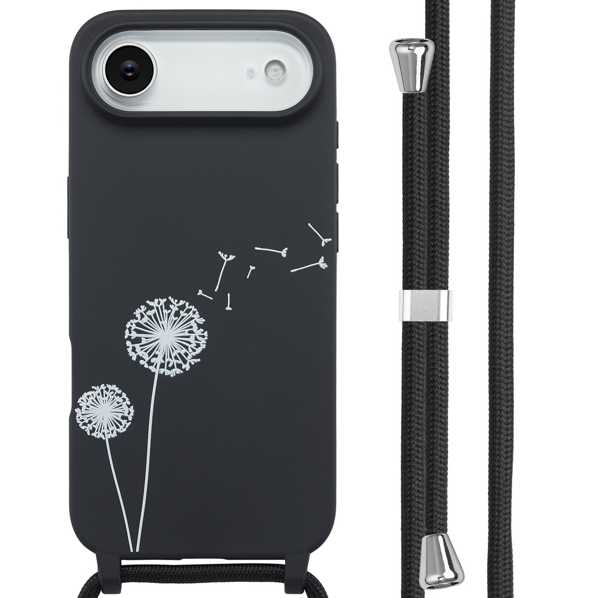 imoshion SilikonHülle design mit Band für das Apple iPhone Air - Dandelion Black