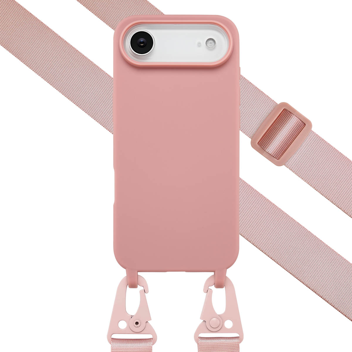 Selencia SilikonHülle mit abnehmbarem Band für das Apple iPhone Air - Sand Pink