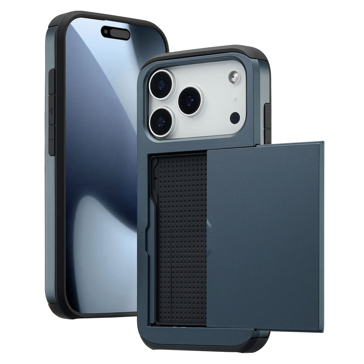 imoshion Backcover mit Kartenfach für das Apple iPhone 17 Pro - Dunkelblau