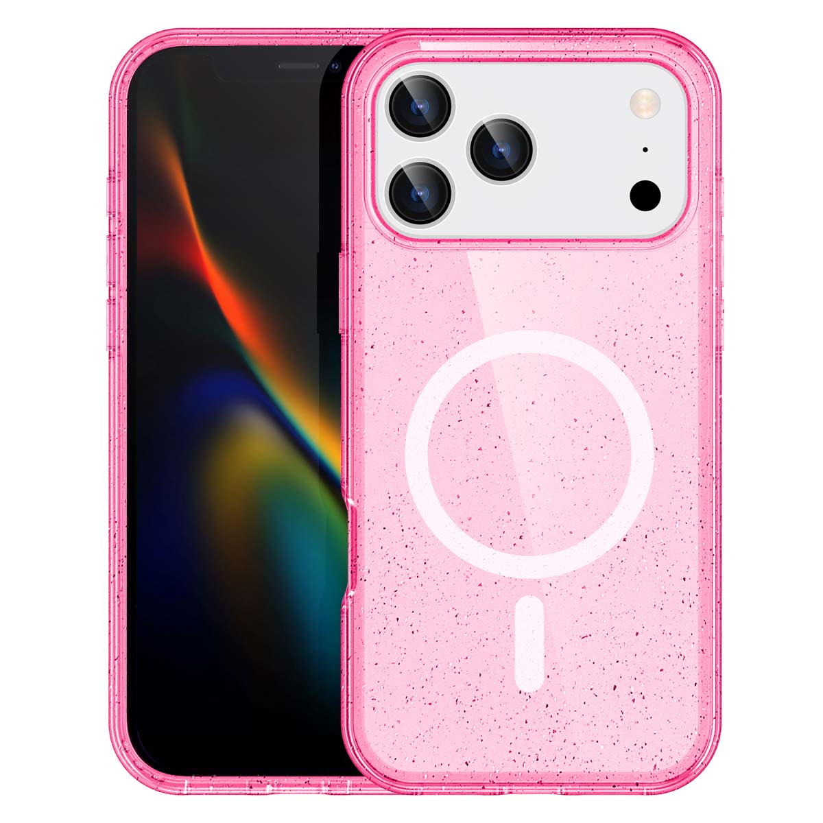 imoshion Sparkle Back Cover mit MagSafe für das Apple iPhone 17 Pro - Rosa