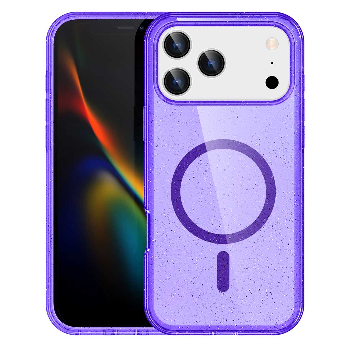 imoshion Sparkle Back Cover mit MagSafe für das Apple iPhone 17 Pro Max - Violett
