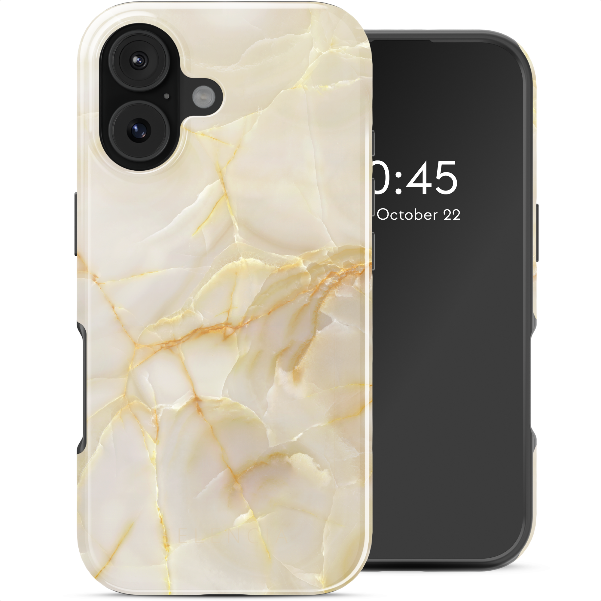 Selencia Vivid Rückabdeckung mit MagSafe für das Apple iPhone 17 - Golden Beige Marble