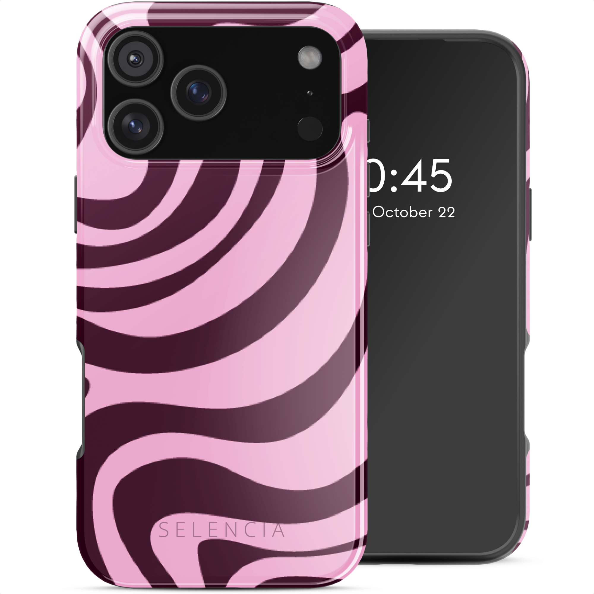 Selencia Vivid Rückabdeckung mit MagSafe für das Apple iPhone 17 Pro Max - Wavy Swirl Pink Plum