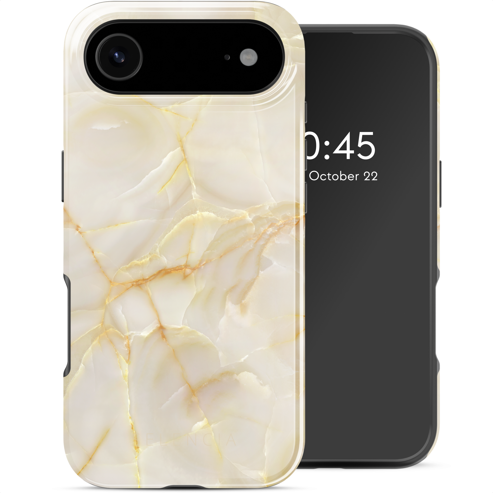 Selencia Vivid Rückabdeckung mit MagSafe für das Apple iPhone Air - Golden Beige Marble