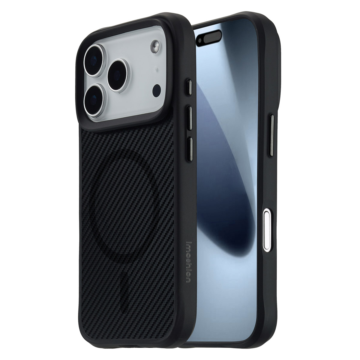imoshion Rugged Hybrid Carbon Case mit MagSafe für das Apple iPhone 17 Pro - Schwarz