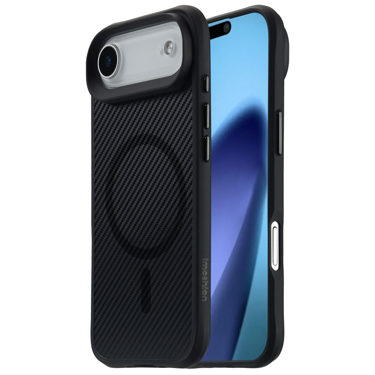 imoshion Rugged Hybrid Carbon Case mit MagSafe für das Apple iPhone Air - Schwarz