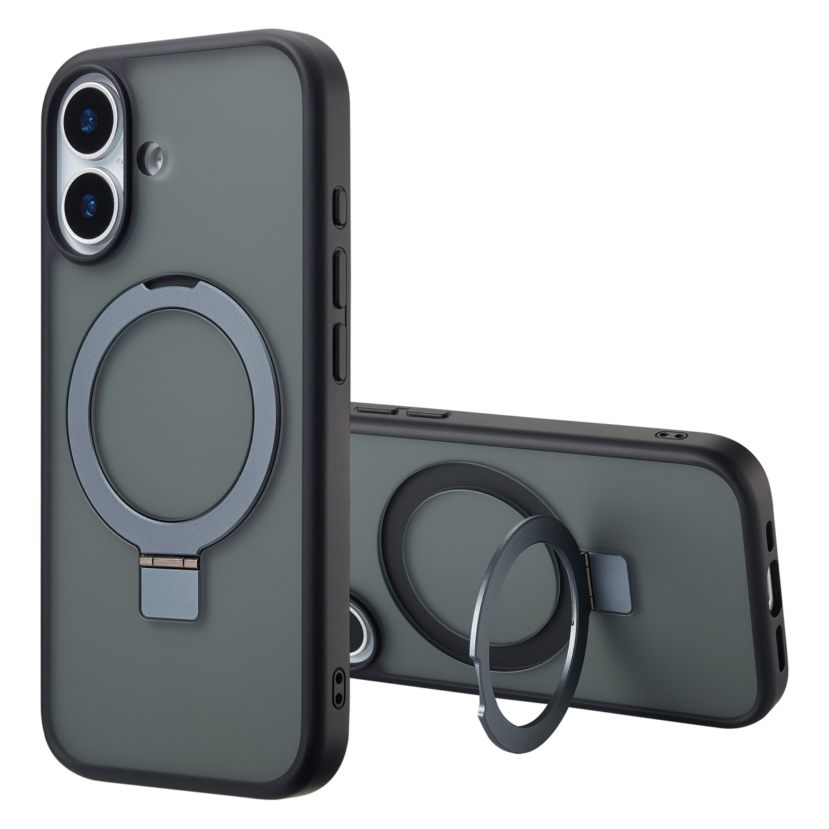 Accezz Ring Stand Backcover mit MagSafe für das Apple iPhone 17 - Schwarz