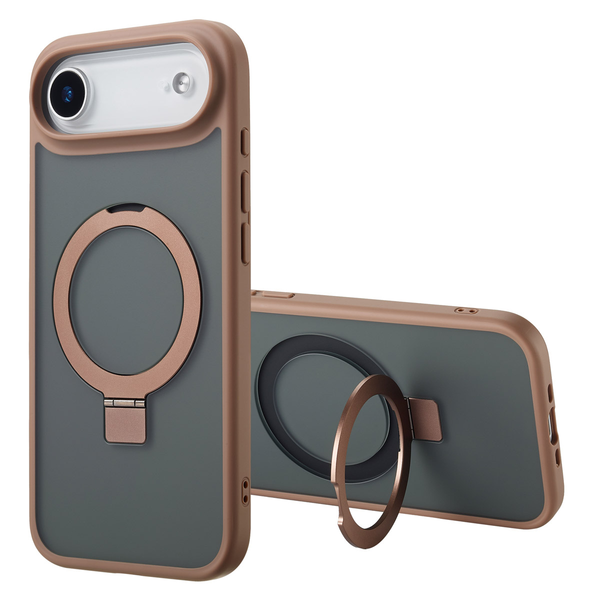 Accezz Ring Stand Backcover mit MagSafe für das Apple iPhone Air - Braun