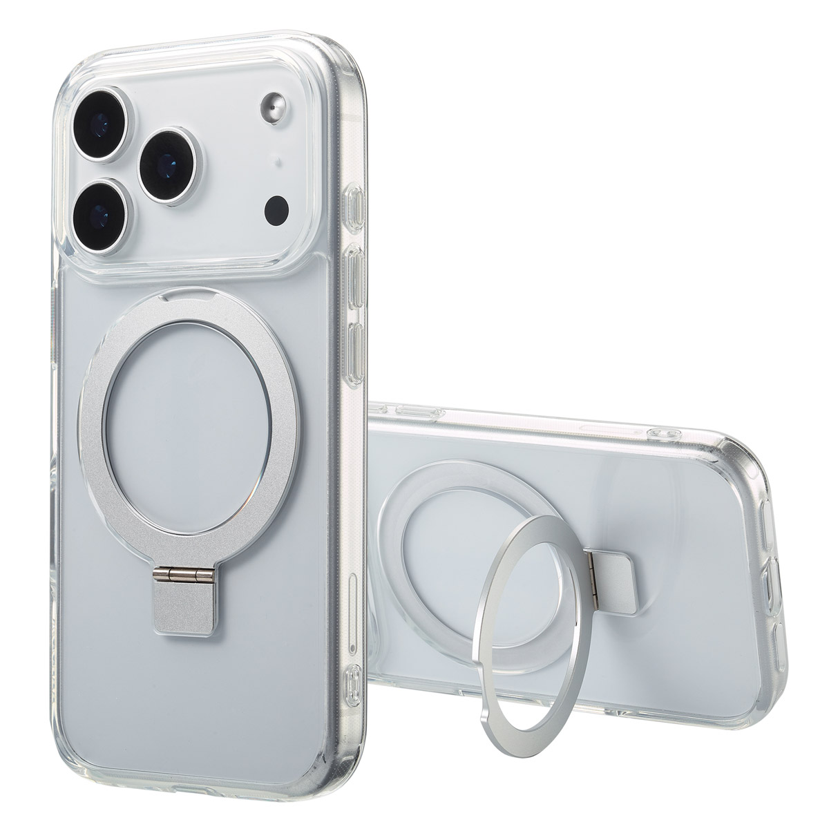 Accezz Ring Stand Backcover mit MagSafe für das Apple iPhone 17 Pro Max - Transparent