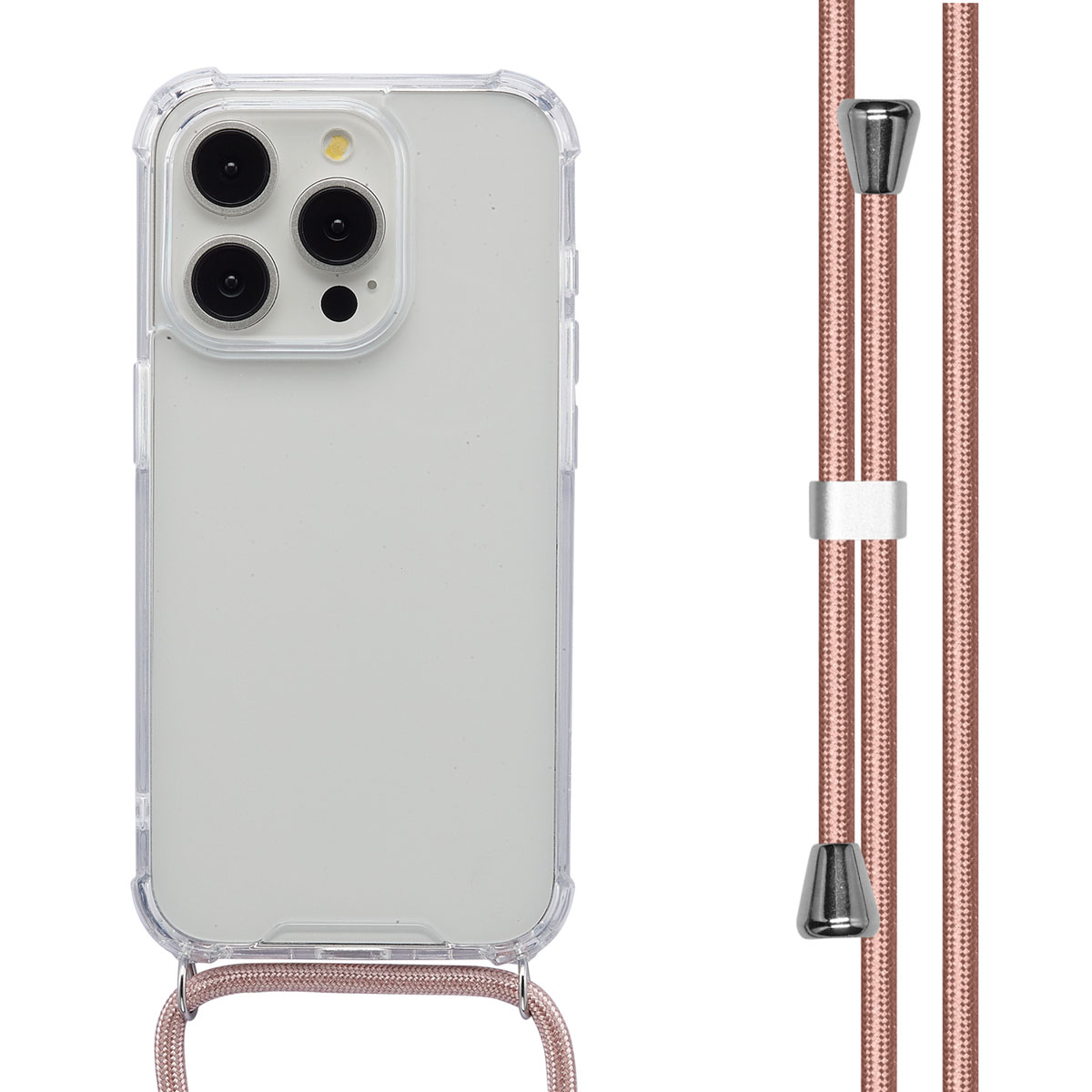 imoshion Transparentes Backcover mit Band für das Apple iPhone 15 Pro - Rosé gold