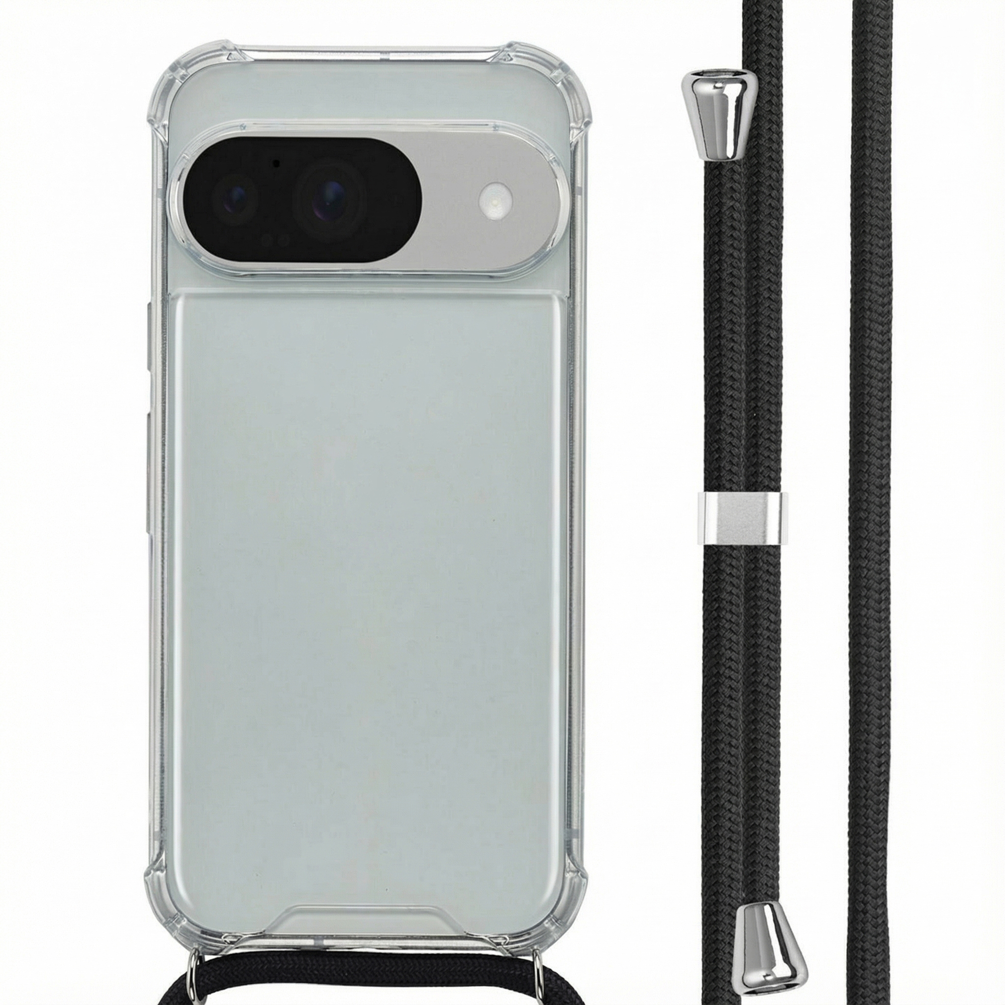imoshion Transparentes Backcover mit Band für das Google Pixel 10 / 10 Pro - Schwarz