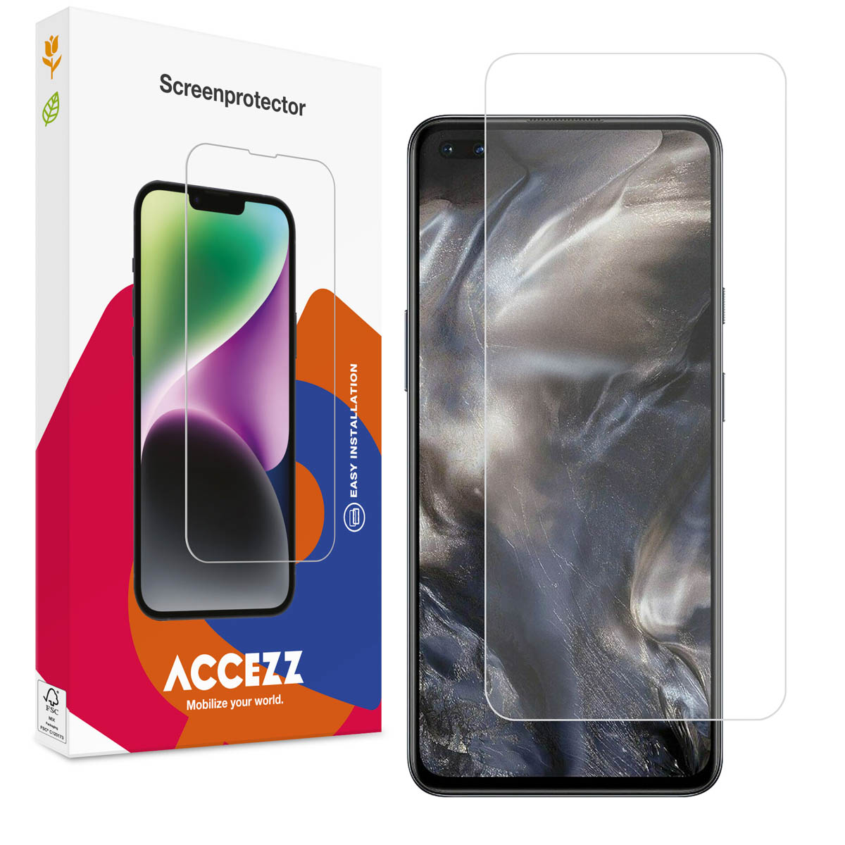 Accezz Screen Protector aus gehärtetem Glas für das OnePlus Nord