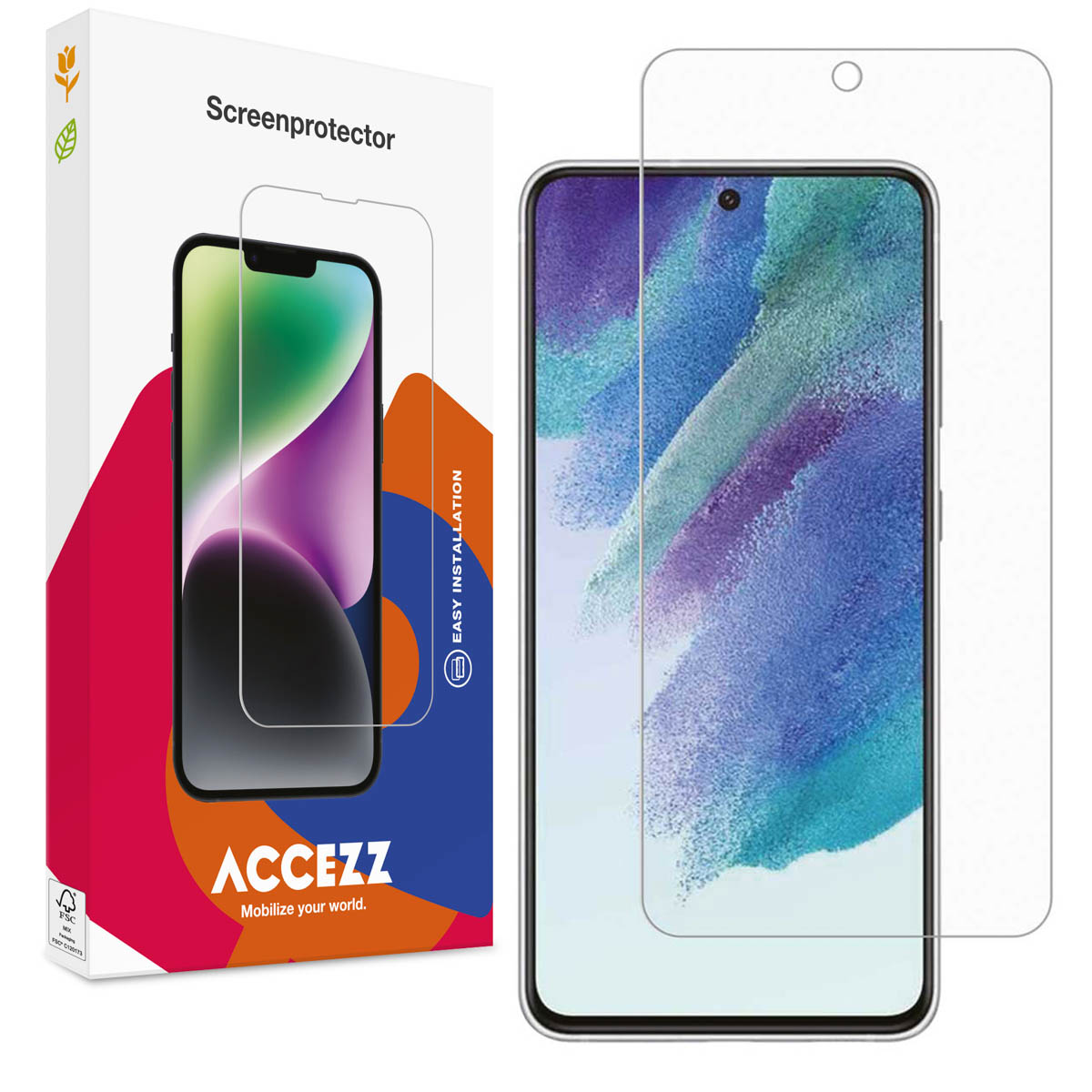 Accezz Screen Protector aus gehärtetem Glas für das Samsung Galaxy S21 FE